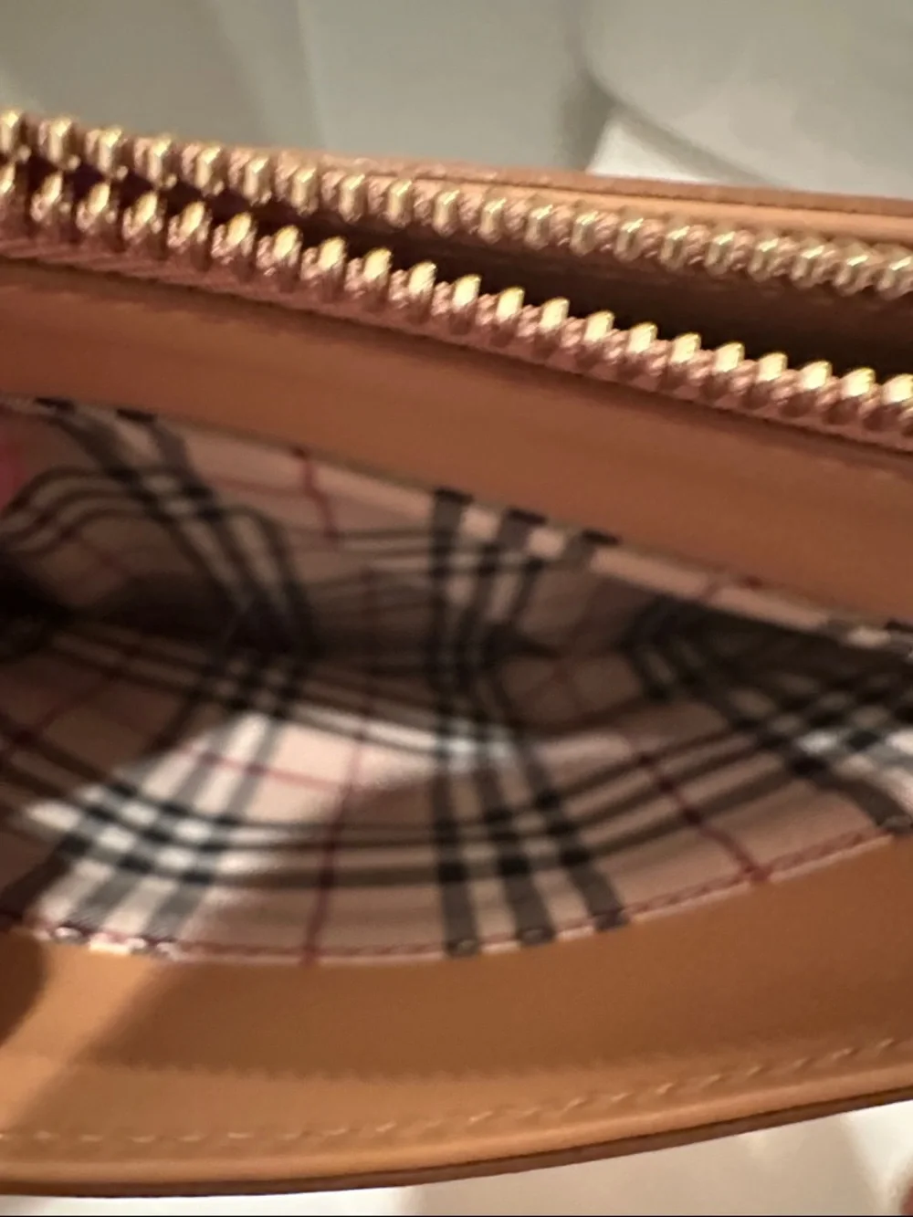 Authentic Burberry Tan Leather Tote Bag